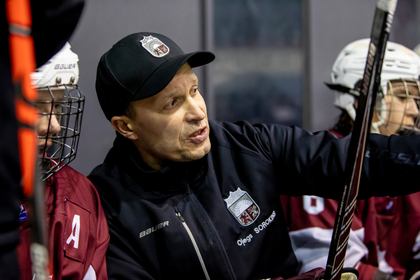 Sorokins arī nākamajā sezonā vadīs Latvijas U-18 hokeja izlasi